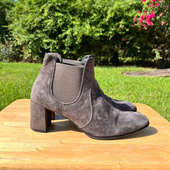 Pedro Garcia Gray Suede Leather Ankle Booties Size 41 / US 11 - Picture 3 of 7